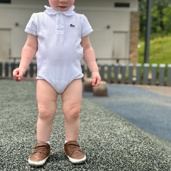 Lacoste Other - Lacoste White Polo Baby Bodysuit